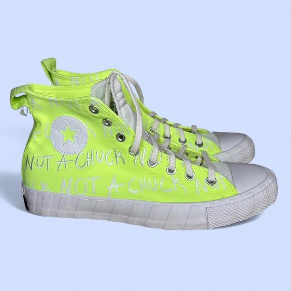 Converse UNT1TL3D High 'Not A Chuck” Neon Yellow Volt Men’s 10 Women’s 12 - Picture 1 of 6